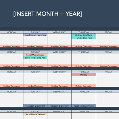 Free Editorial Calendar Templates [Download Now]