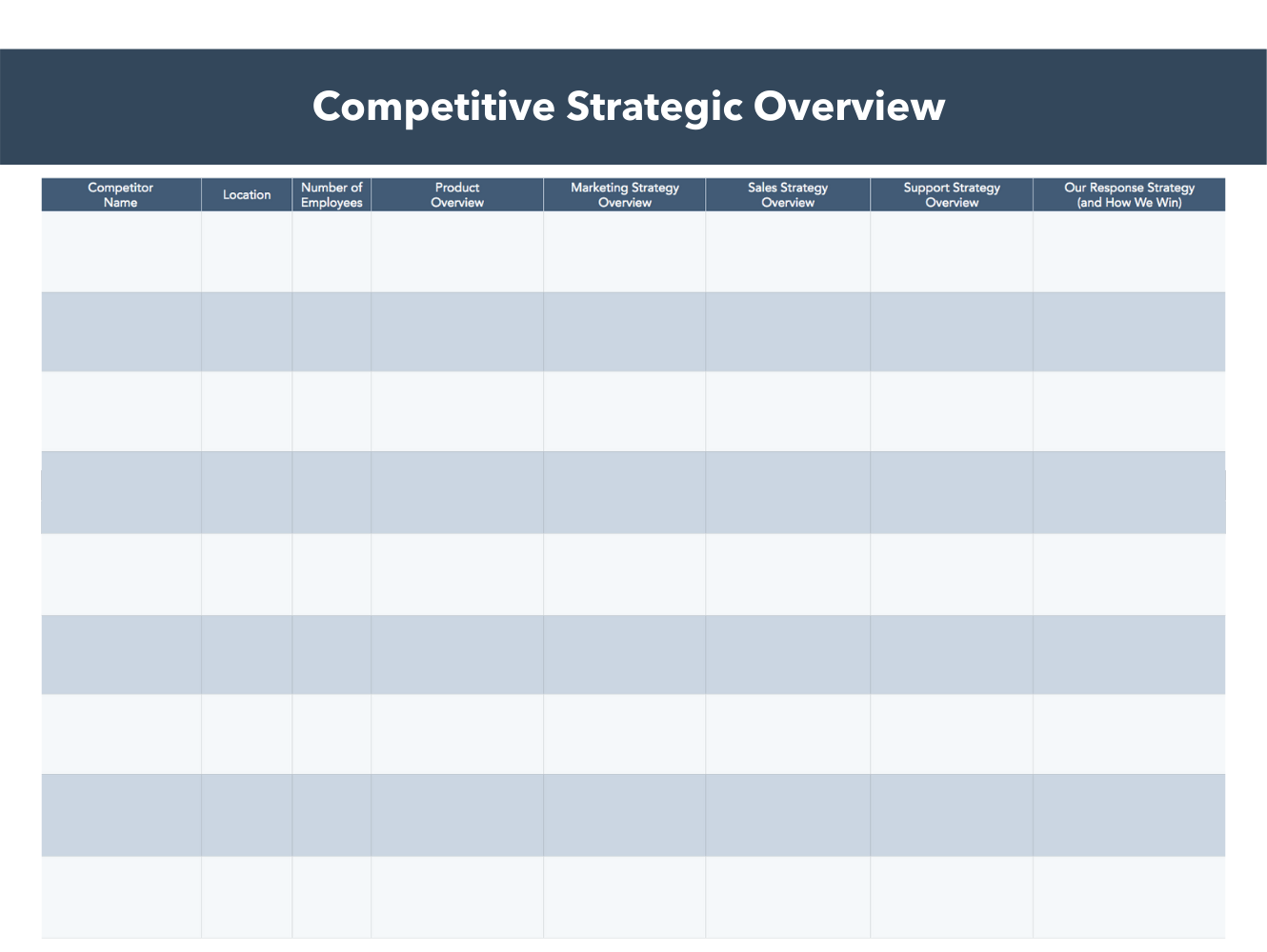 competitive strategic overview