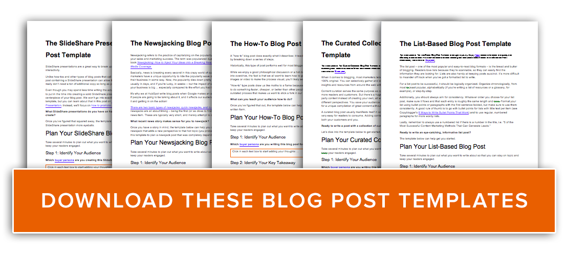 5 Free Blog Post Templates