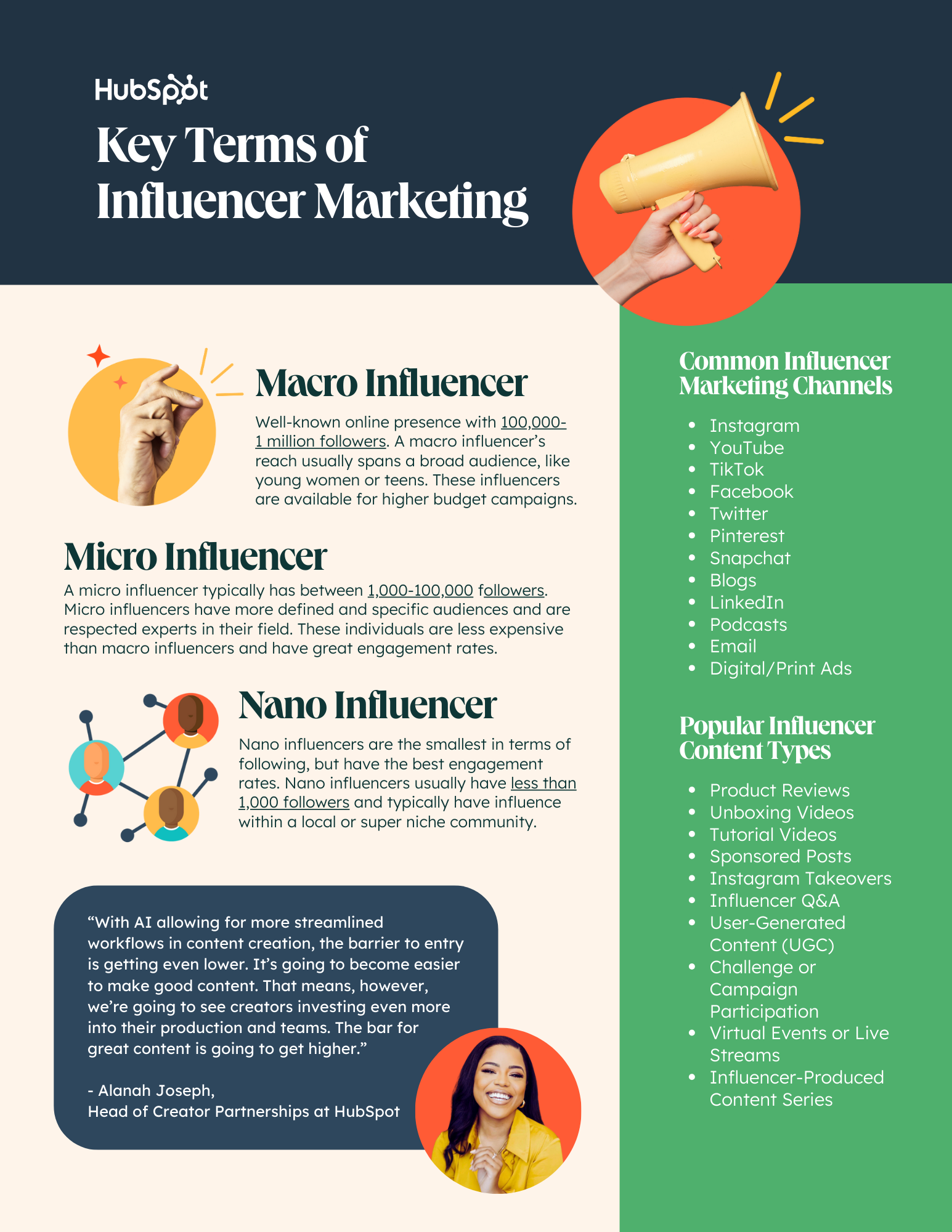 Influencer Marketing Masterclass - Key Terms 1-pager