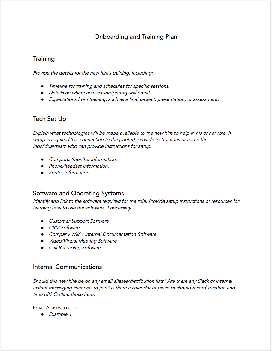 New Employee Training Manual Template PDF Template