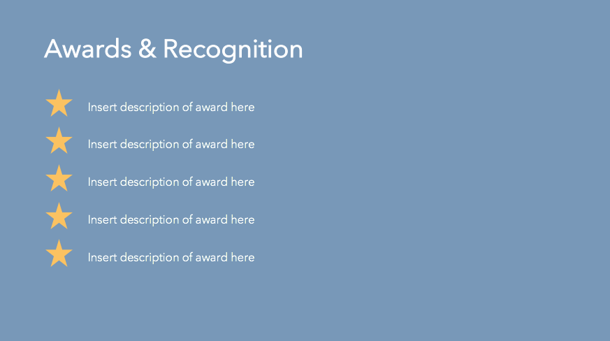 Awards and Recognition