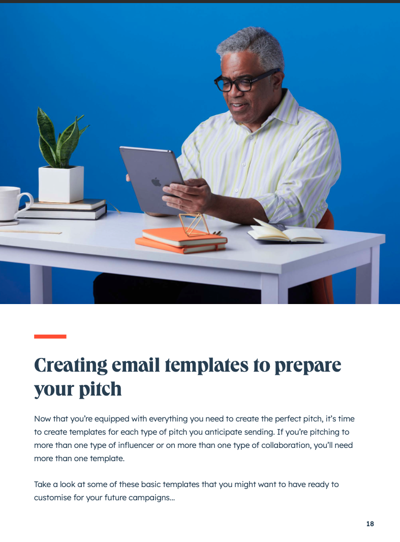 Creating email templates to prepare your pitch for influencers