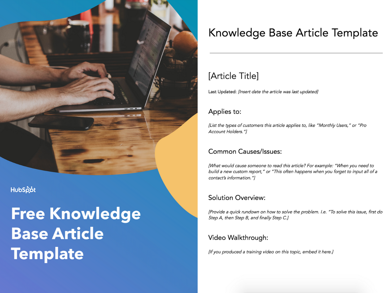 knowledge base article template