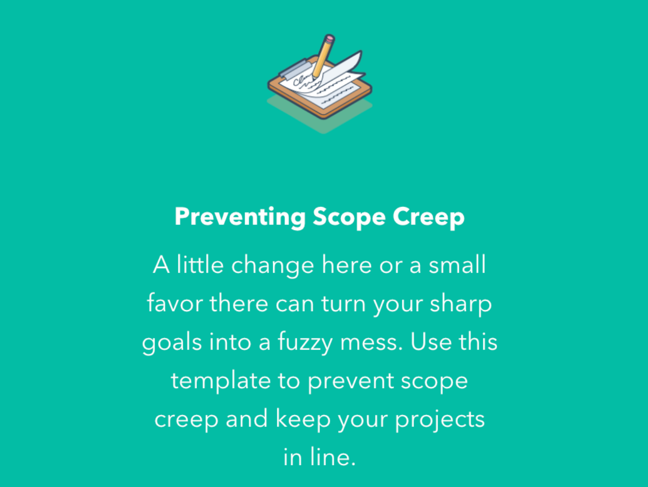 preventing scope creep