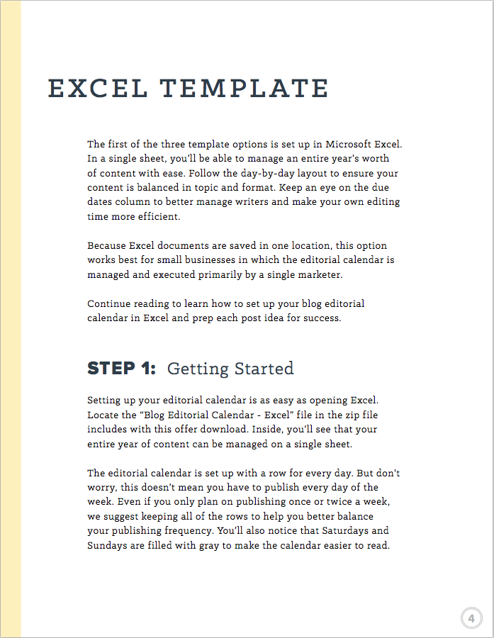 2019 Editorial Calendar Templates