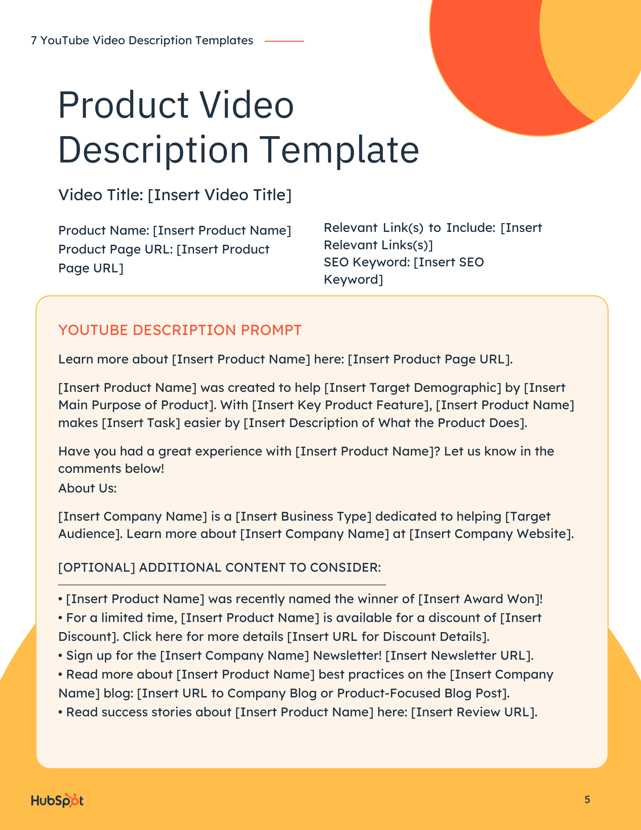 product-video-description-template